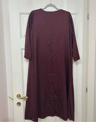 Abito lungo bordeaux manica 3/4