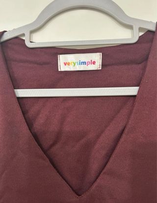 Abito lungo bordeaux manica 3/4