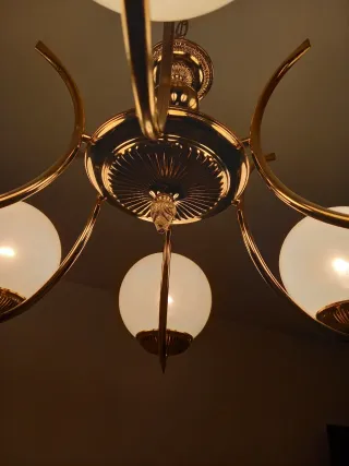 Lámpara de techo vintage globos cristal