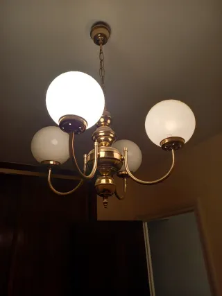 Lámpara de techo vintage globos cristal