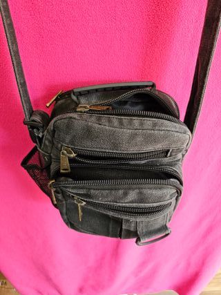Bolso de lona Mediano con 7 bolsillo 25x19x11