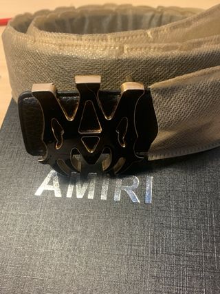Cinturón Amiri Negro y Dorado