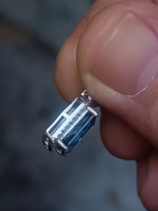 Colgante plata Topacio London Blue