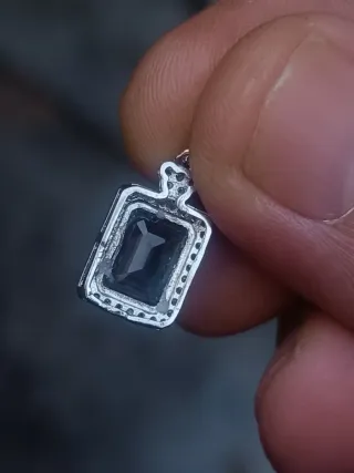 Colgante plata Topacio London Blue