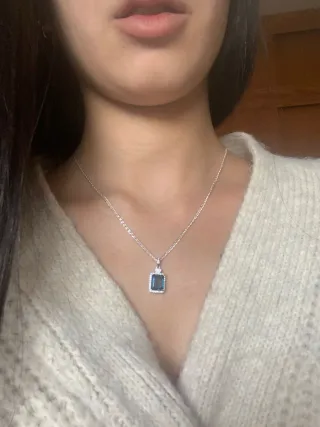 Colgante plata Topacio London Blue