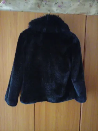 Giacca pelliccia ecologica nera