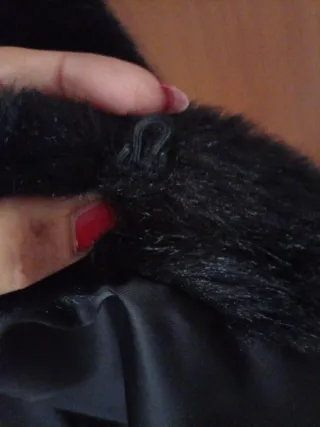 Giacca pelliccia ecologica nera