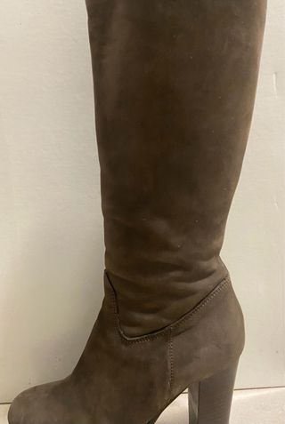 Stivali donna in pelle marrone tagli 36