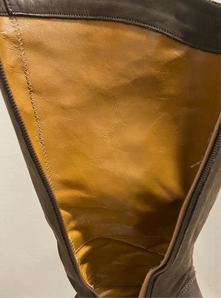 Stivali donna in pelle marrone tagli 36