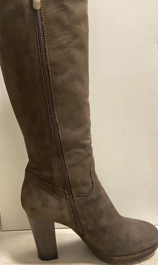 Stivali donna in pelle marrone tagli 36