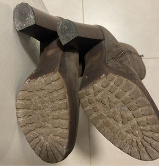 Stivali donna in pelle marrone tagli 36