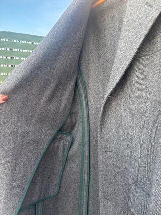 Abrigo largo gris Carolina Herrera