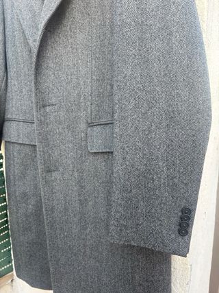 Abrigo largo gris Carolina Herrera