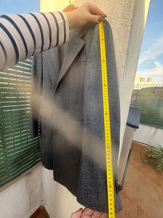 Abrigo largo gris Carolina Herrera