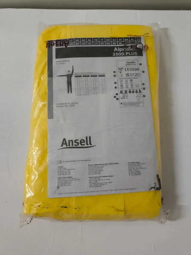 Mono Protector Trabajo Ansell Amarillo Nuevo