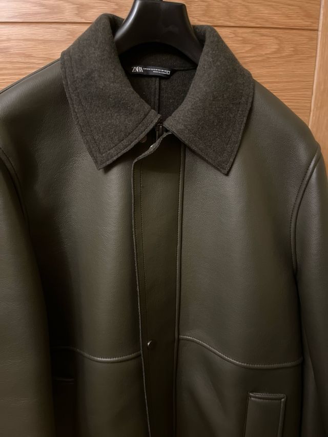 Abrigo Zara Verde Talla M Hombre