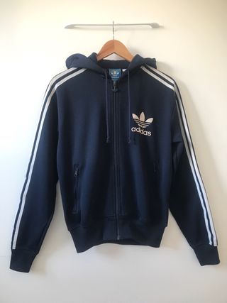 Sudadera Adidas Talla S Azul Marino Retro