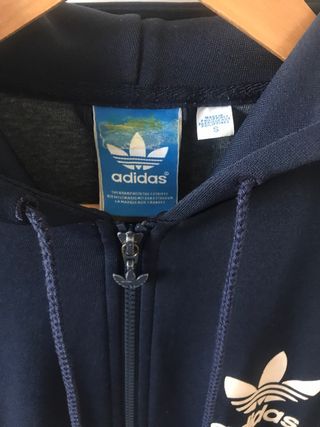 Sudadera Adidas Talla S Azul Marino Retro