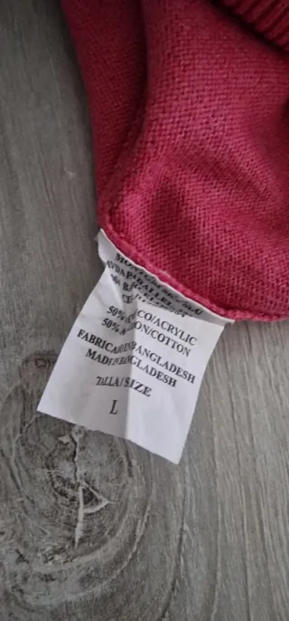 Jersey Hombre Talla L Rojo/Rosa