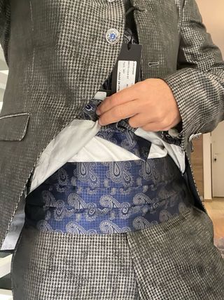 Abito elegante uomo grigio/argento