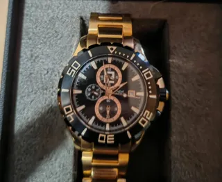 Orologio Capital Uomo Oro Nero Cronografo