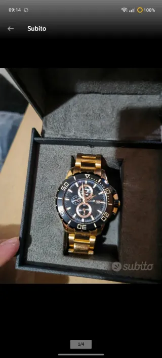 Orologio Capital Uomo Oro Nero Cronografo