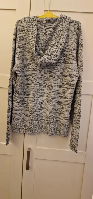 Jersey hombre gris y blanco talla L