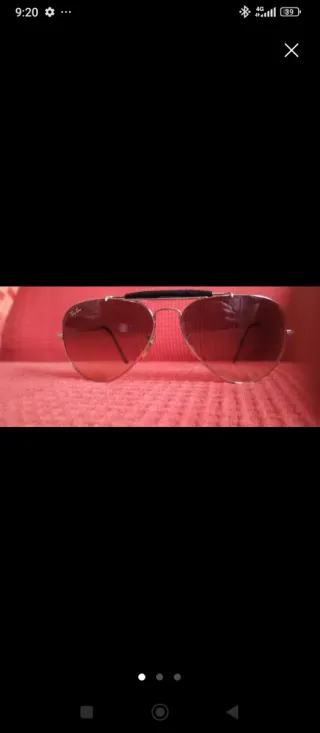 Gafas de sol Ray-Ban Aviator Marrón/Plata