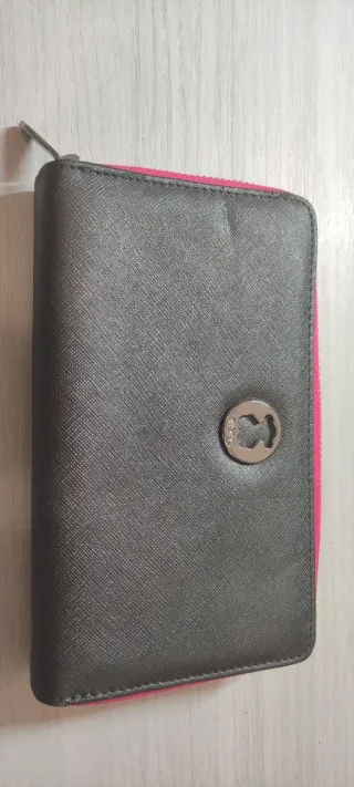 Monedero Tous Gris y Rosa