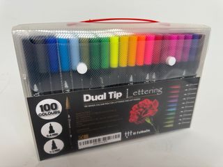 Maletín 100 Rotuladores Lettering Dual Tip