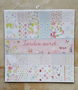 Set papeles Scrapbooking TOGA Jardin secret