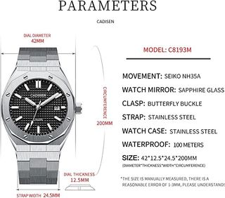 CADISEN Orologio Automatico SEIKO Uomo