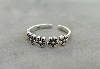 Lote 3 Joyas Plata Flores