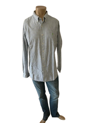Camisa Ralph Lauren Cuadros Azul Talla XL