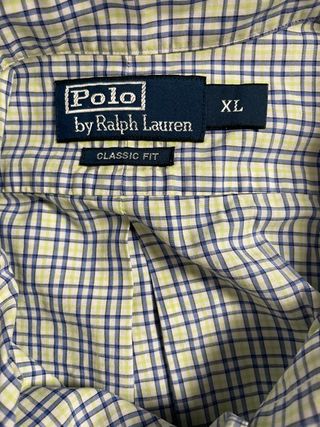 Camisa Ralph Lauren Cuadros Azul Talla XL
