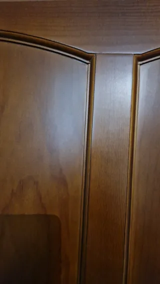 Puertas correderas armario madera nogal