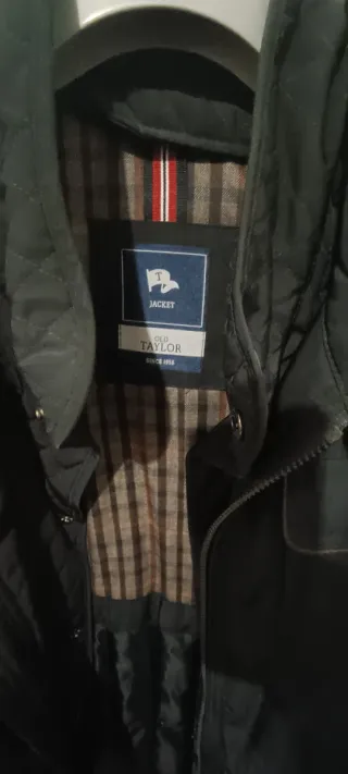 Cazadora caballero negra T 50, interior acolchado