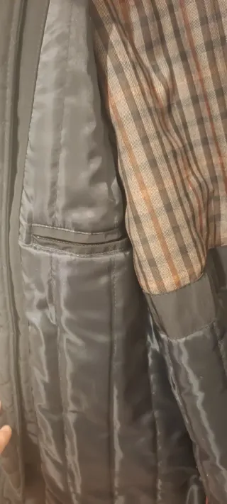 Cazadora caballero negra T 50, interior acolchado