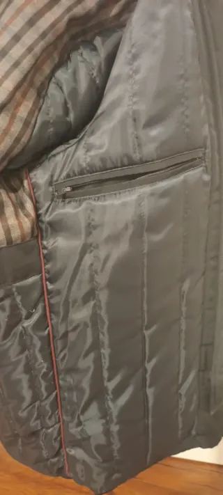 Cazadora caballero negra T 50, interior acolchado