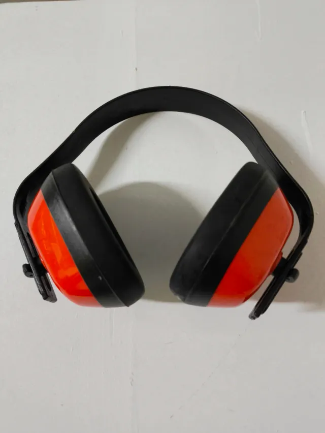 Cascos Antirruido Nuevos Naranja y Negro