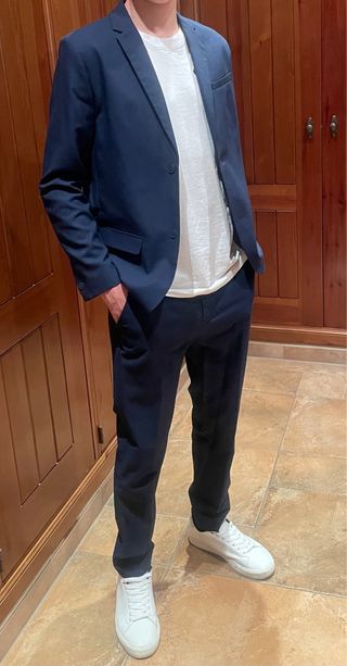 Traje de chaqueta y pantalón Zara, azul 13-14 años