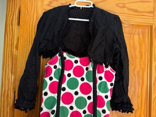Vestido y Chaqueta Flamenca Lunares regalo complet