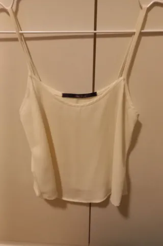 Blusa de tirantes blanca