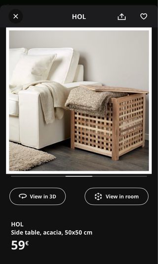 Tavolo ausiliario IKEA HOL in acacia