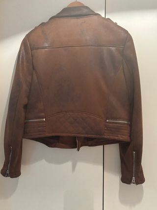 Chaqueta Biker Zara Marrón