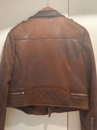 Chaqueta Biker Zara Marrón