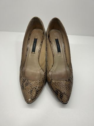 Zapatos Zara Tacón Animal Print