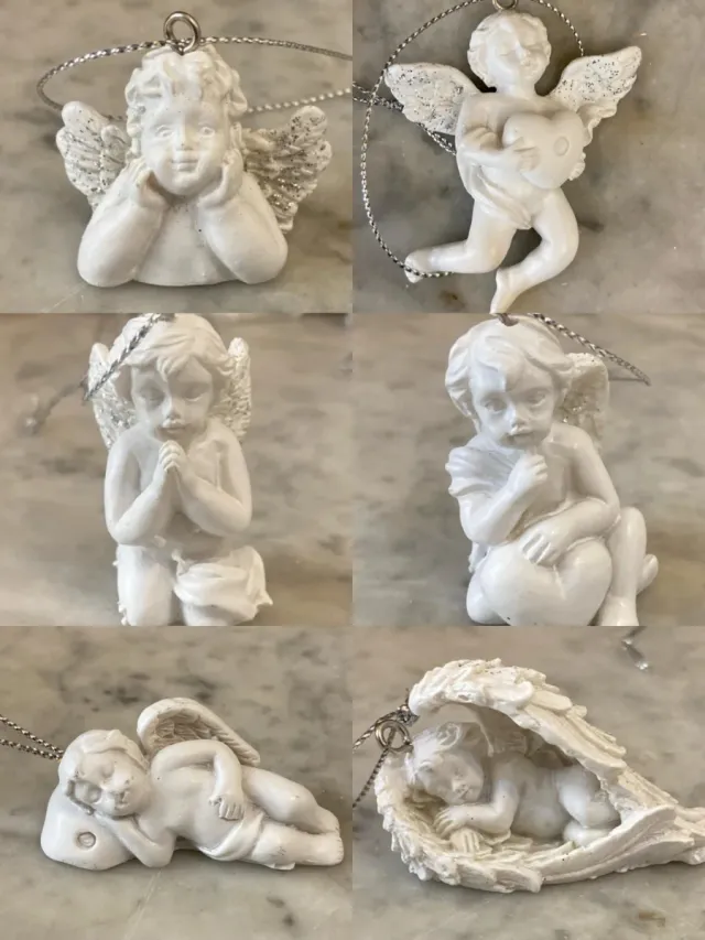 6 Decorazioni Angelo Albero Natale