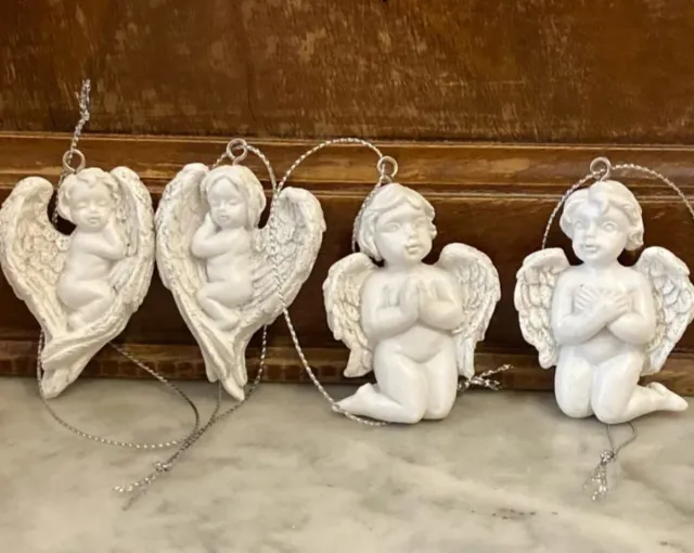 4 Angeli Decorazione Albero Natale