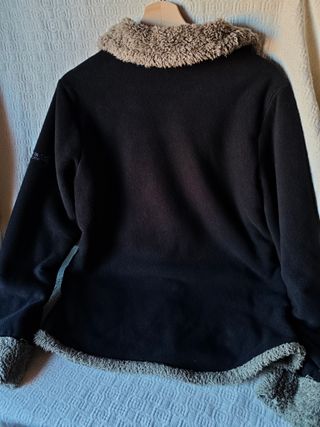 Chaqueta Regatta negra forro sherpa gris talla M/L